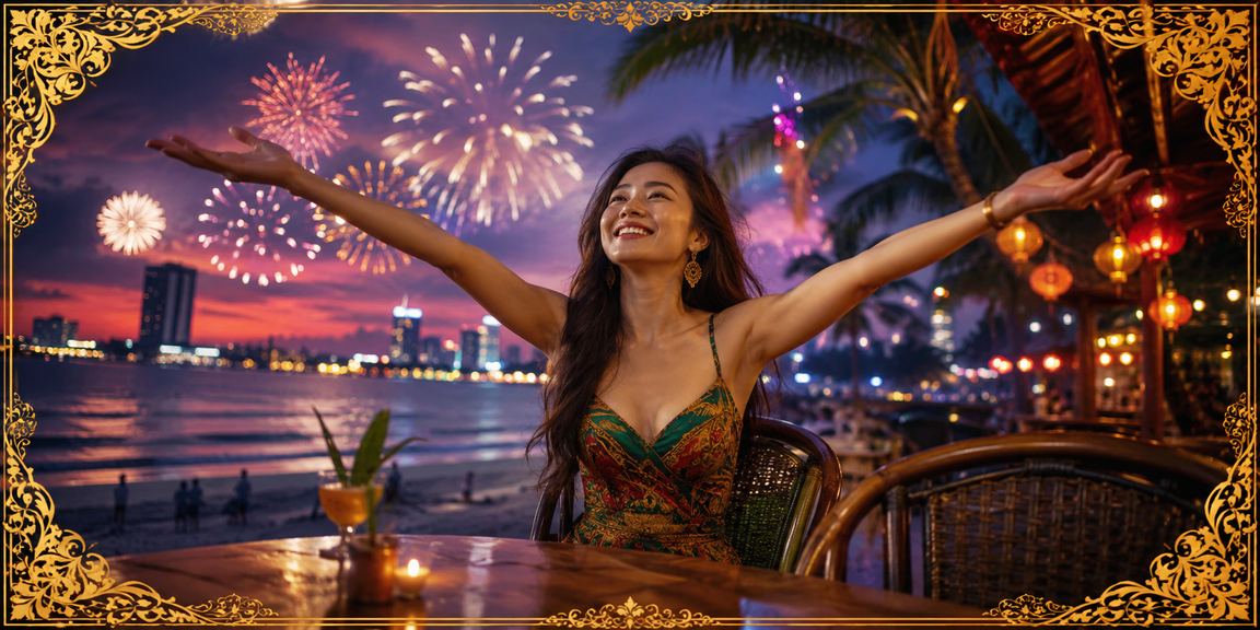 Người dùng tại Đà Nẵng xem thông tin game mới và cà phê sáng trên màn hình điện thoại