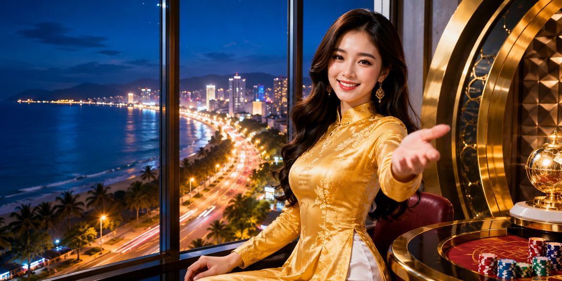 Phụ nữ Phan Thiết mặc áo dài thực hiện nạp tiền bonus trực tuyến